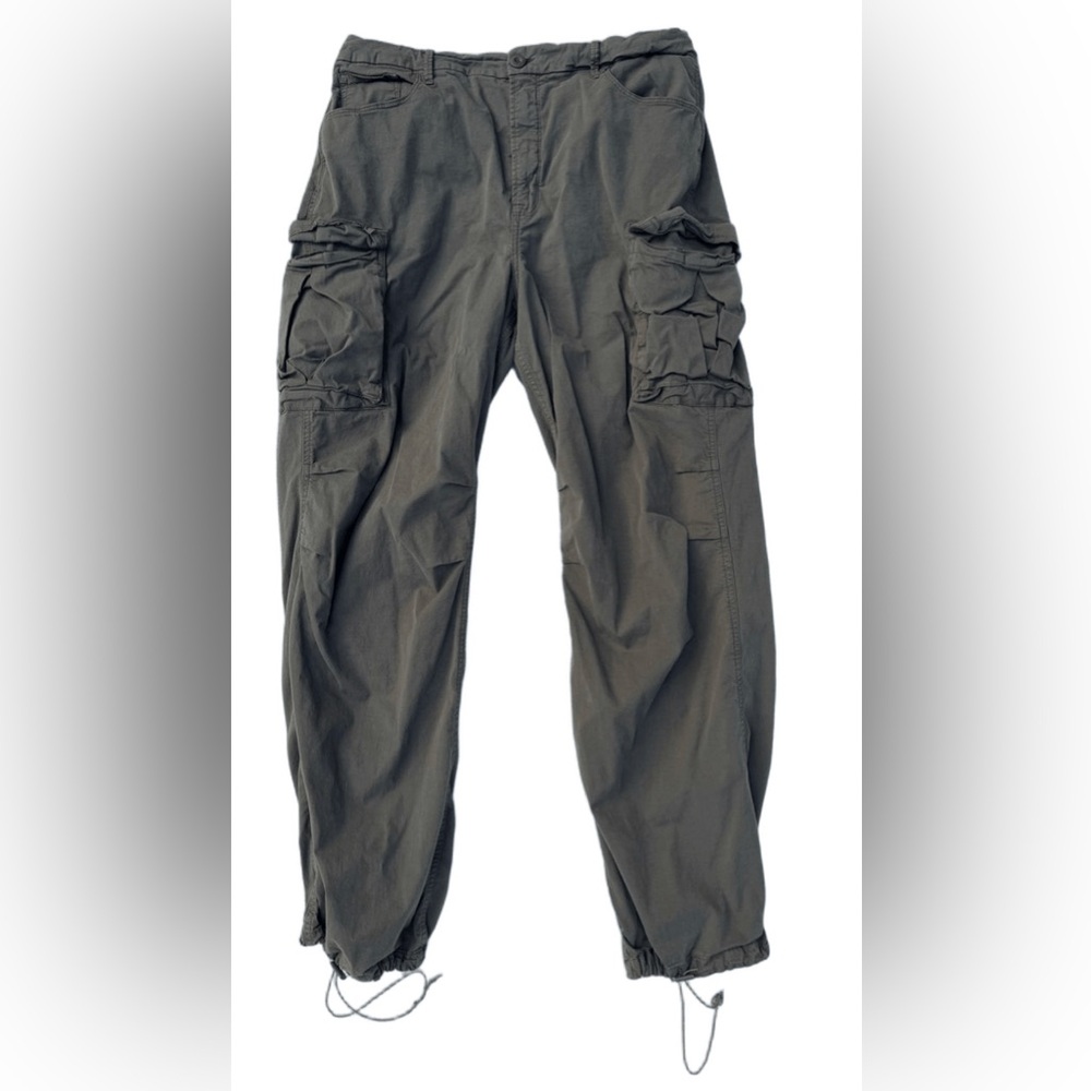 Good American Baggy Cargo Pants Size 12 Army Green